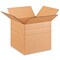 250 pack Eco Friendly Multi Depth Corrugated Mailing Boxes Durable Packaging Cartons 10 x 10 x 10 Inch